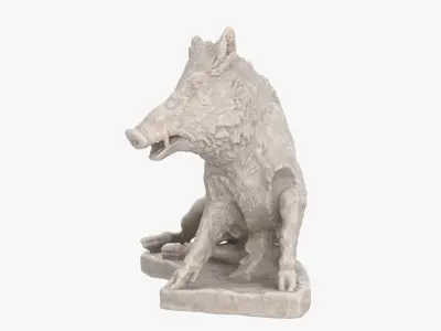 Marble Porcellino Statue 3D model