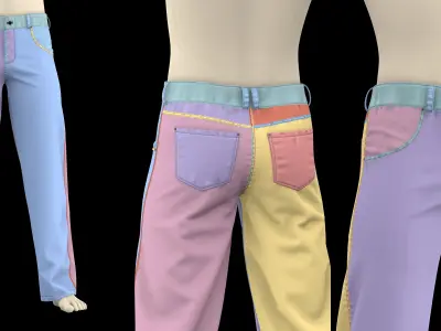 MALE PANTS PACK 2021 genesis8 zprj highpoly 3D model