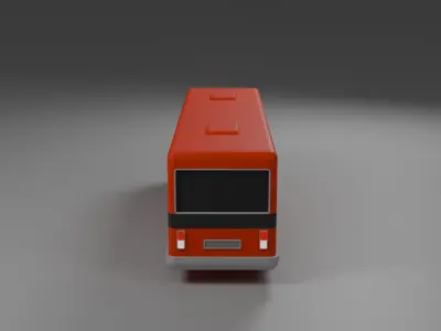 Low Poly Bus Free low-poly 3D model
