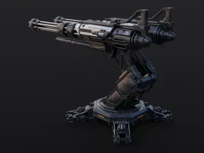 Sci-fi Turret 3D model