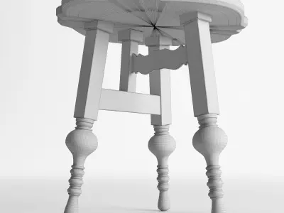Vintage stool 3D model