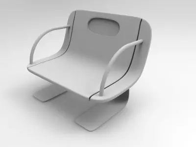 garden chair Low-poly 3D model buy