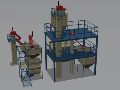 Feed Sanitization Full Machine Low-poly 3D model