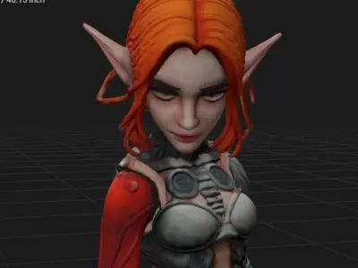 Zialety Half Elf Half-Machine All Hero 3D model