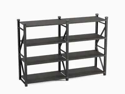 Steel Shelf 03 Low-poly 3D model