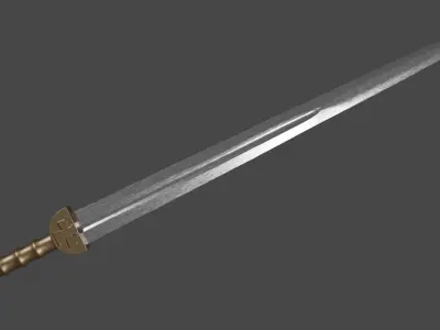 Excalibur sword with Gladius handle Low-poly 3D model