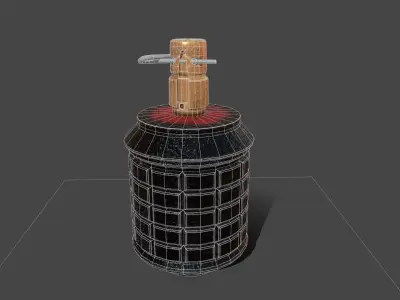 WWII - Type- 97 Japanese hand grenade Low-poly 3D model