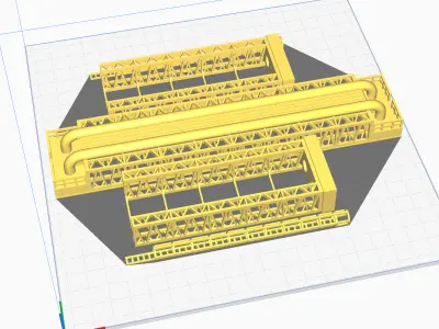 Steam Pipe bridge 1-87 FDM 3D print model