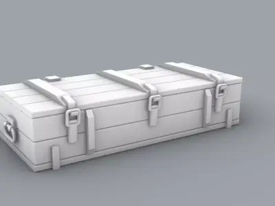 Ammunition Box Low-poly 3D model 4