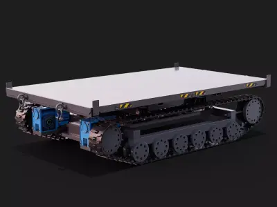 tracked crawler heavy duty industrial load carrier robot 3d 3D model