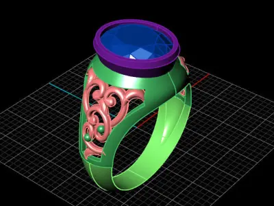 AnTiQuE MeN 6 RiNgS 3D print model