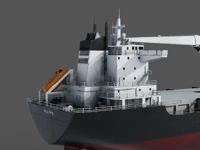 Cargo Ship Low-poly 3D model purchase