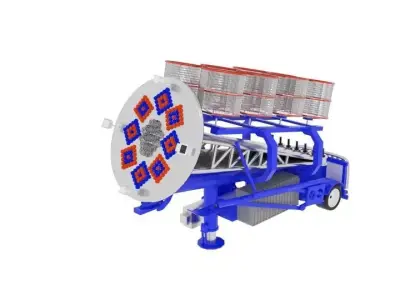Trailer Carnival Spin Cage 3D model