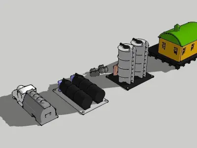 Small Fuel Tank Set by Outland Models 3D Printable 3D print model