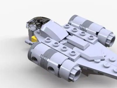 Lego Razor Crest Low-poly 3D model