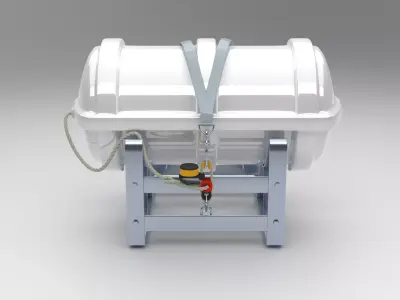 Liferaft with Stand 3D model