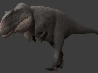 Giganotosaurus low-poly 3D model Low-poly 3D model