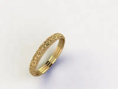Antique style wedding band  3D print model