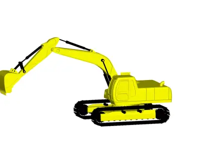 excavator 3D model 5