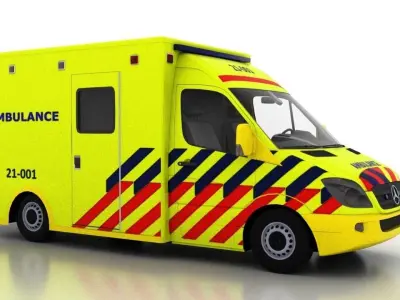Mercedes Benz Sprinter Truck Netherlands Ambulance 3D model