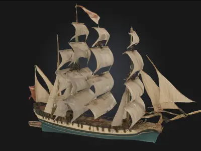 Majestic Voyage  Grand Sailing Ship Free 3D model