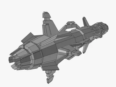 Missile 10 sci-fi low poly Low-poly 3D model
