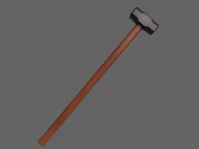 PBR Sledge Hammer V1b Low-poly 3D model