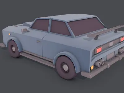 cartoon Car Free low-poly 3D model from CGTrader