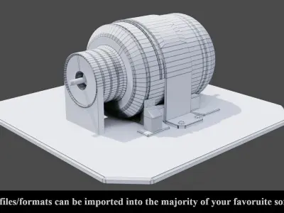Sci Fi Power Generator - Low poly - Game Ready Low-poly 3D model