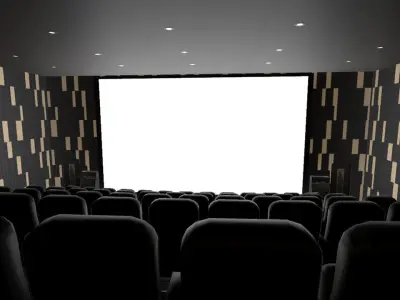 Modern Cinema Hall 06 Low-poly 3D model