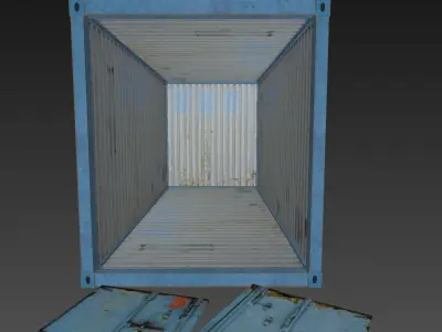 Low Poly Container shipping Low-poly 3D model purchase