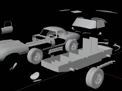 JAGUAR E TUNNED PRINTABLE Free 3D print model