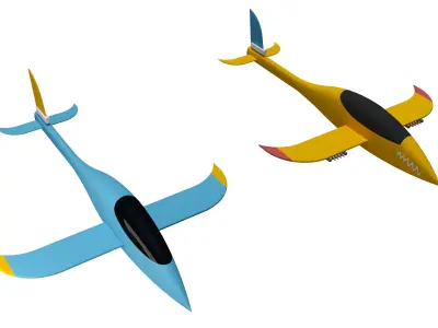 Game Model Aircraft Low-poly 3D model purchase