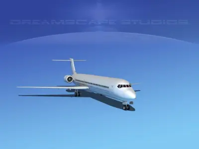McDonnell Douglas MD-80 LP SS 3D model