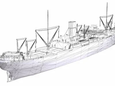 Ship 05 Low-poly 3D model