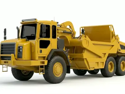 Heavy Duty Industrial Scraper-Hauler 3D model