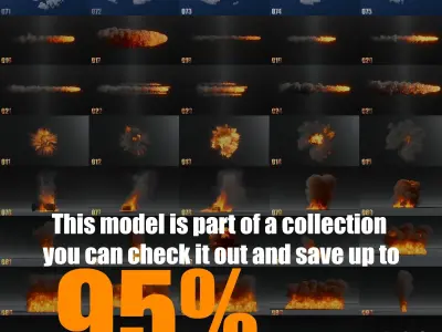 High Resolution Flak Midair Explosion 3D model buy