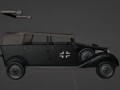 WW2 German Staff Car 3D model