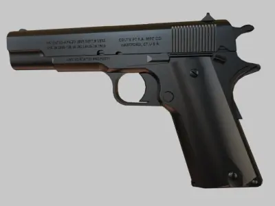 M1911 Handgun Low-poly 3D model purchase