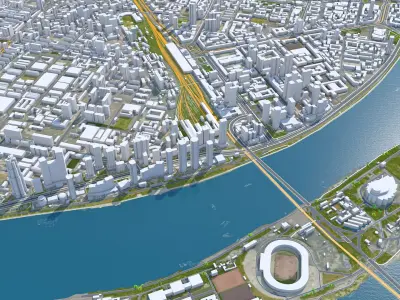 Pyongyang North Korea 3D model