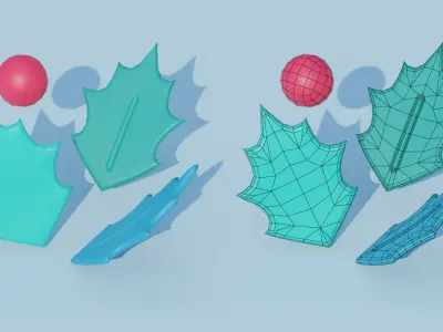 Stylized Cartoon Christmas Collection 3D model