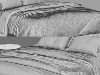 Flexform Newbridge Soft Bed 3D model