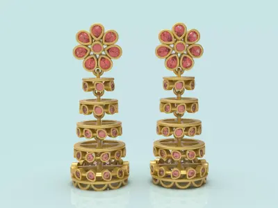 Jhumka Earring - 006 3D print model
