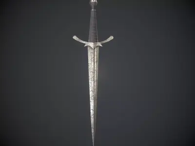 Morgul knife from The Lord of The Rings Movie Low-poly 3D model