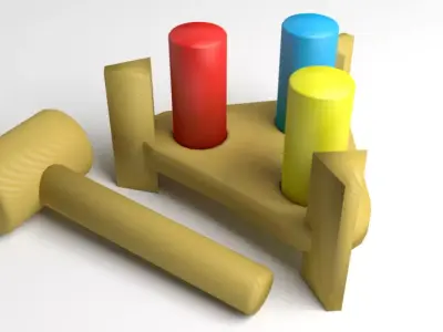 Pinboard Toddler Toy 3D model