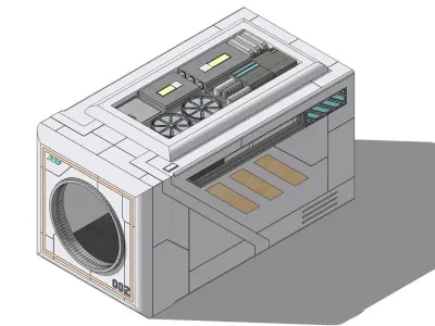 Sci-fi Capsule house 002 3D model