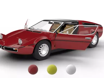 Maserati Bora 1972 HQ 3d model 3D model