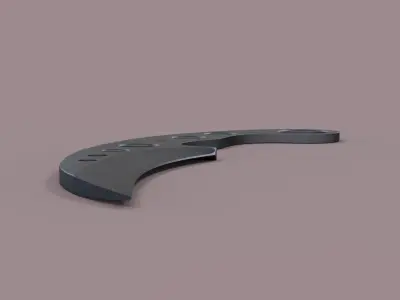 Neck knife MT-664BK 3D model