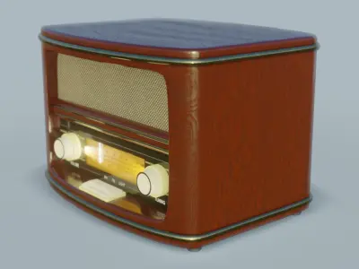 The Old Radio Low-poly 3D model