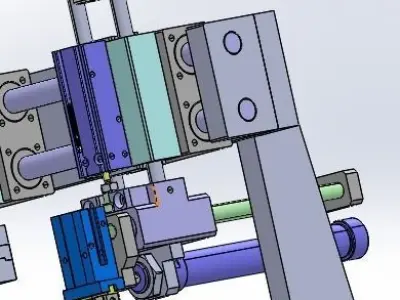 Gantry load and unload mechanism 3D model